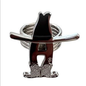 RARE HOUSTON LIVESTOCK SHOW RODEO BANDANNA RING TEXAS